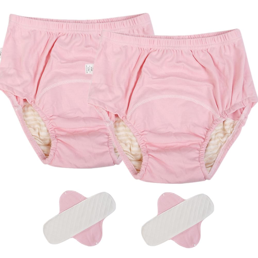 LAROTSUBA Incontinence Adult Cloth Protective Washable Pocket Diapers with Changeable Inserts for and Postpartum Set of 2 Size Underwear, Diapers,