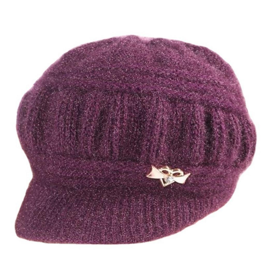 Velvet Hat, Thickened Hat, Knitted Hat, Knitted Hat, Warm Hat, Ladies' Hat, Beret
