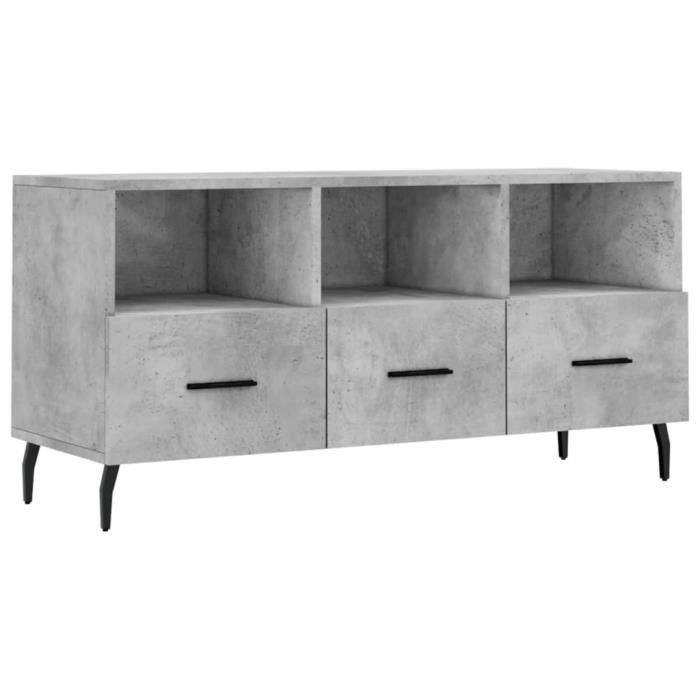 VidaXL TV Stand Concrete Grey 102x36x50 Cm Engineered Wood 829056