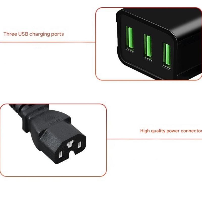 3 Port USB Charging Adapter For Electric Bike Motorcycle With Intelligent Chip Protective 12V To 90V Phone Accessories