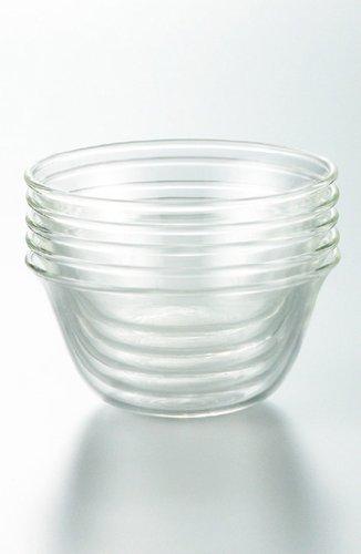 iwaki Heat-Resistant Glass Sweets Cups, Yogurt, 170ml X 6-Pack, KBT943