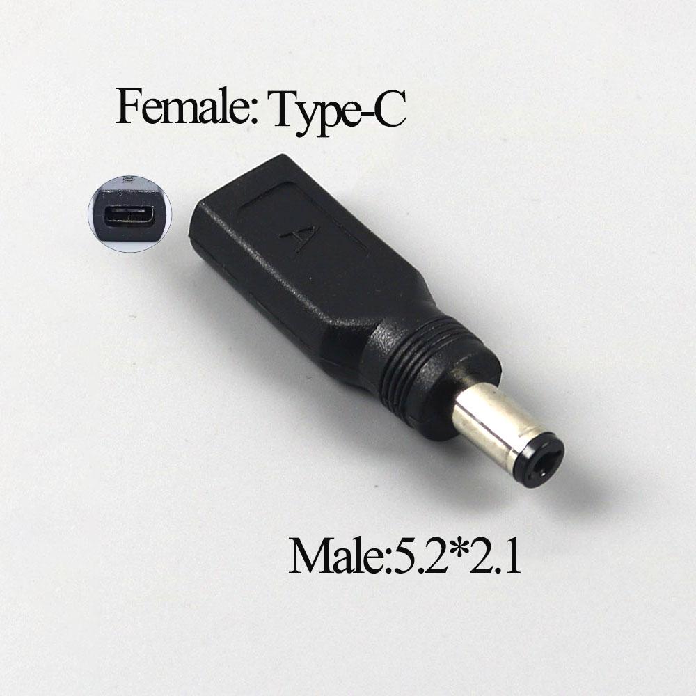 1PCS DC Plug 5.5x2.1mm To Type-C Miro USB Power Supply Connector Jack 5V Female Male USB C to 5.5*2.1 MM Adapter Plug