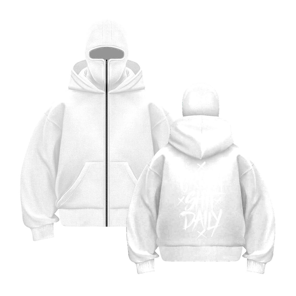 Alphabet Baumwolle Locker Atmungsaktiv Schweißabsorbierend Reißverschluss Kapuzenpullover Locker Herren Harajuku Ins Casual Stil Oberteil