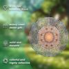 Bohemian Wind Spinner 10 Inch Metal Hanging Decor for Garden Balcony Outdoor 360 Degree Swivel Hook All Season Gift Idea