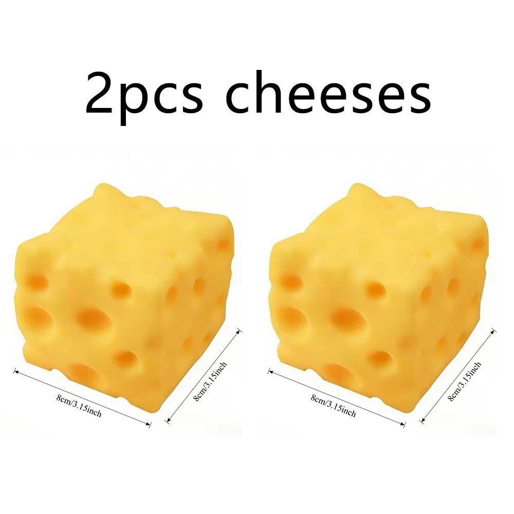 Jumbo Cheese Cube Stress Ball Big Cheese Shapeable Squeeze Ball Non-Bounce Fidget Toy Sensory Anti-Stress Festival Gift