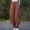 Women's Cotton Linen Harem Pants Women Vintage Style Solid Color Loose Female Casual Trousers