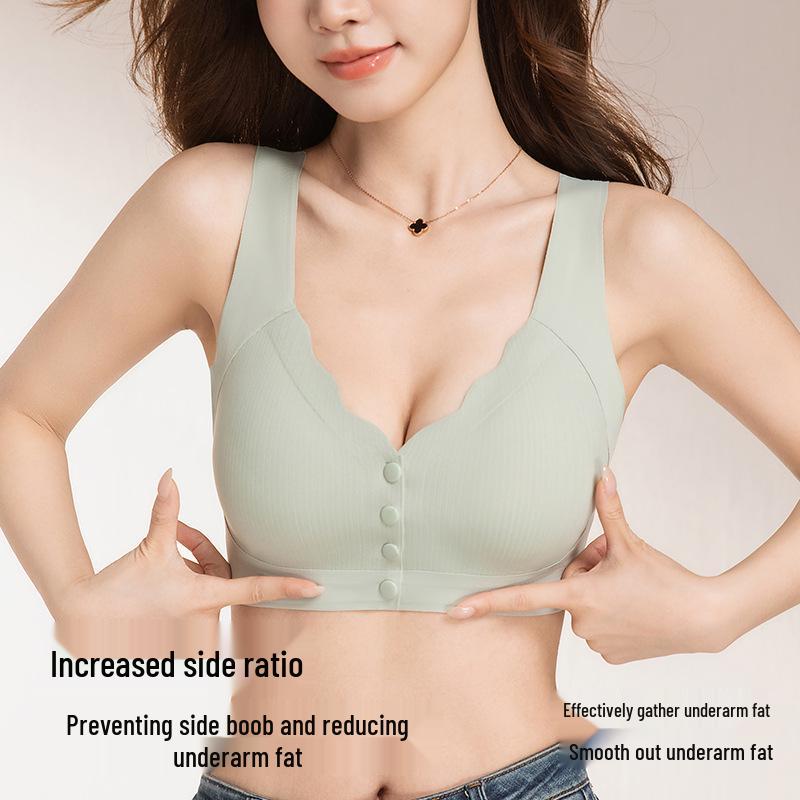 Front Closure Soft Support Lift Bra - Seamless Beautiful Back Vest for Summer