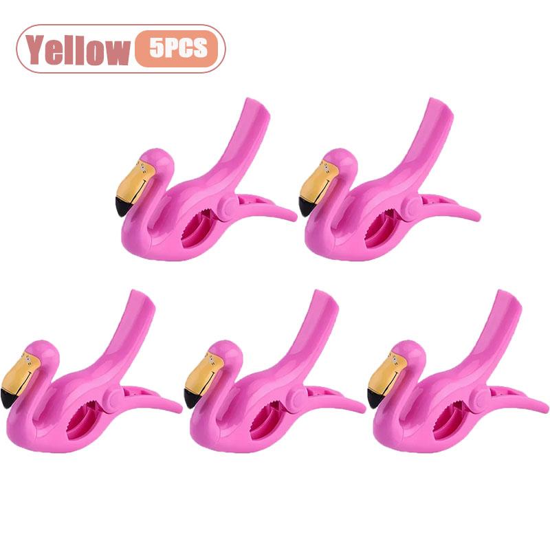 1-20PCS Flamingo Clip Summer Plastic Beach ClipPortable Compact Clip for Outdoor Laundry Summer Beach Travel Portables