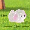 Micro-landscape Creative Cute Cartoon Transparent Glow-in-light Pink Puppy Garden Landscape Decoration Resin Small Figurine
