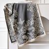 Elegant French Vintage Butterfly Print Faux Cashmere Scarf Women Warm Thick Wrap Shawl Office Winter