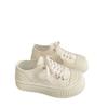 College style platform canvas shoes women's 2025 spring and summer new student versatile ins tide sports and leisure white shoes