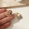 1 Stück Messing Galaxie Anhänger 18K Gold Plated Klar Cubic Zirkonia Hohl Sonne Charms Für DIY Halskette Schmuckherstellung Zubehör