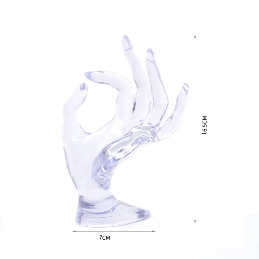 

Пластиковая подставка для ювелирных изделий Модель Art OK Hand Model Реквизит Кольцо Дисплей Украшения Настольный прозрачный