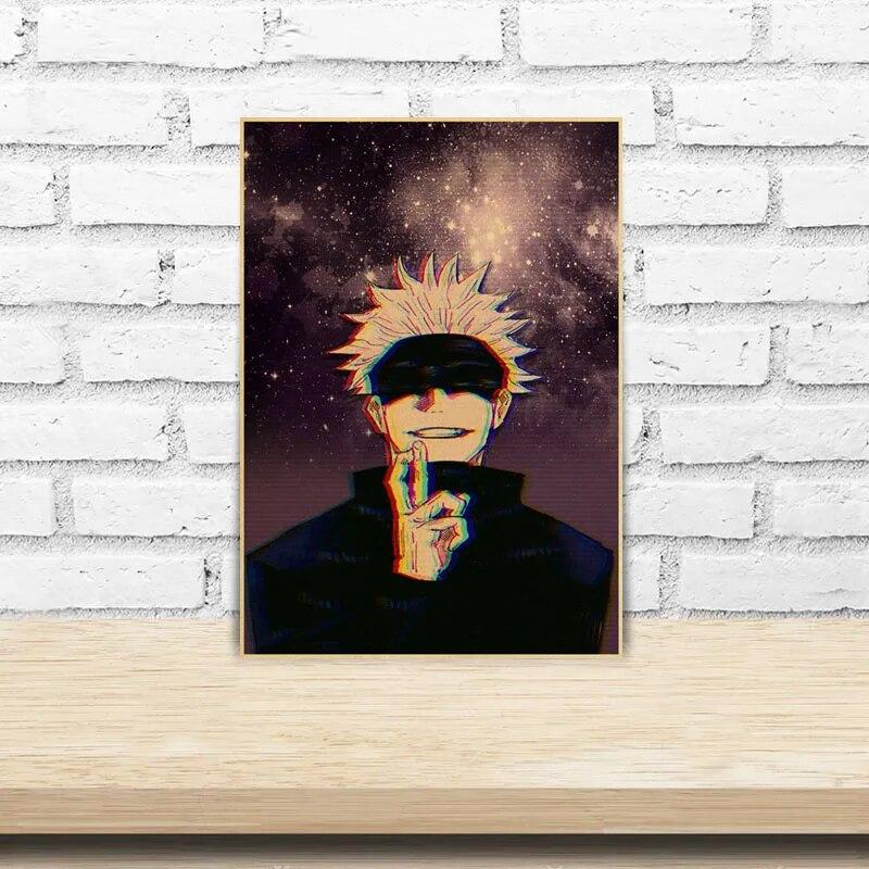 Jujutsu Kaisen Posters Kraft Paper Vintage Anime Poster Wall Stickers Study Home Living Room Bar Decoration Art Painting