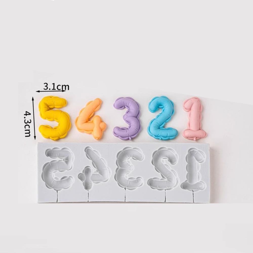 Silicone Chocolate Baking Tool Food Grade Resin Clay Mold Creative DIY Number Mold