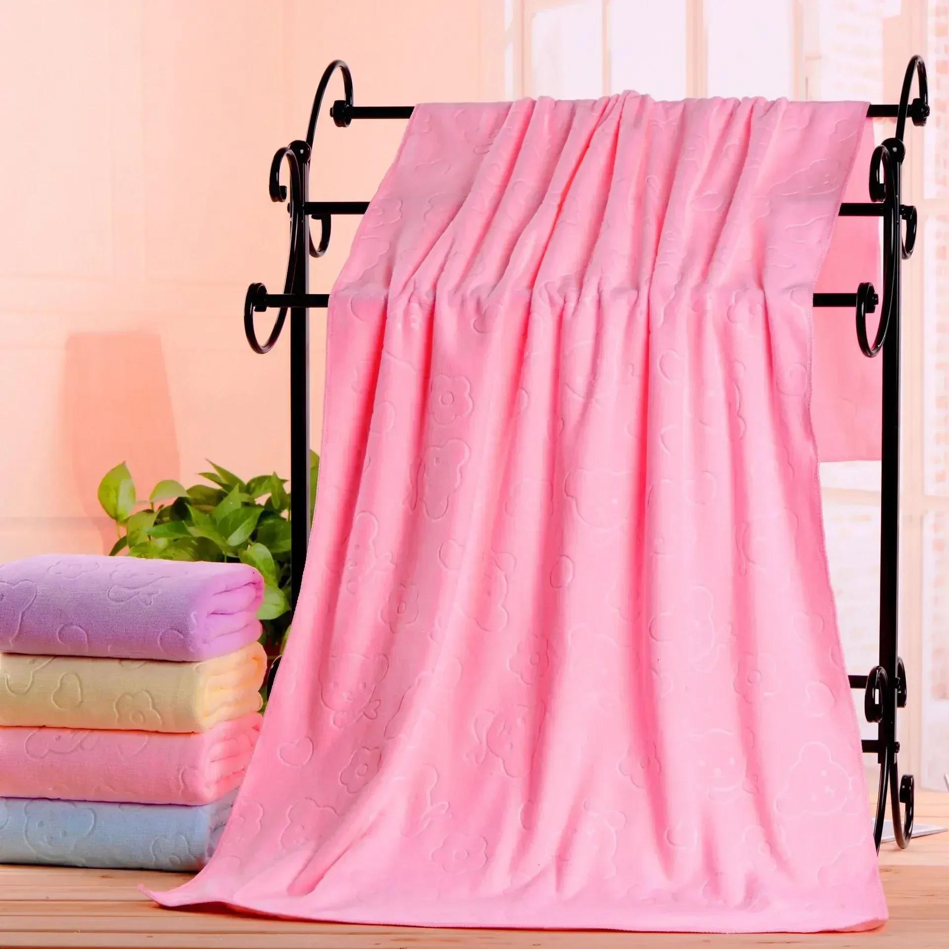 Embossed Towels Set  Quick Drying Towels Bath Towels Absorbent Soft and Comfortable Bathrobes Ultra-fine Fiber Towels Bathroom 34x74cm