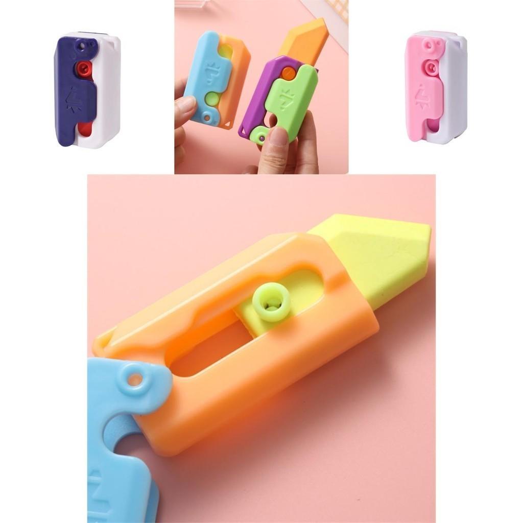 New Cartoon 3d Gravity Carrot Eraser Toy For Students Creative Stationery To Release Stress Purple Shell)