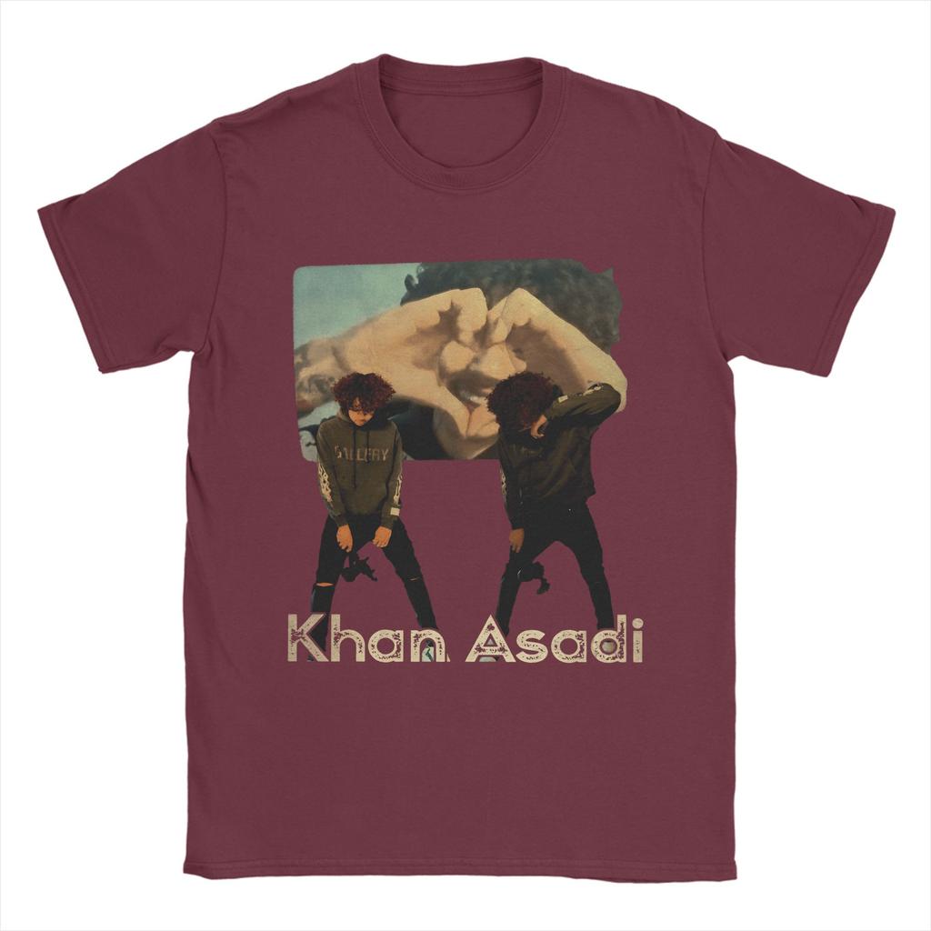 Khan Asadi Vintage Unisexs T Shirts Vintage Tee Shirt Short Sleeve O Neck TShirts 100 Cotton Plus Size Clothing