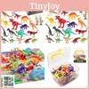 Portable Dinosaur Figurine Set For Kids With 17 Realistic Pvc Model Dinosaurs In Storage Box