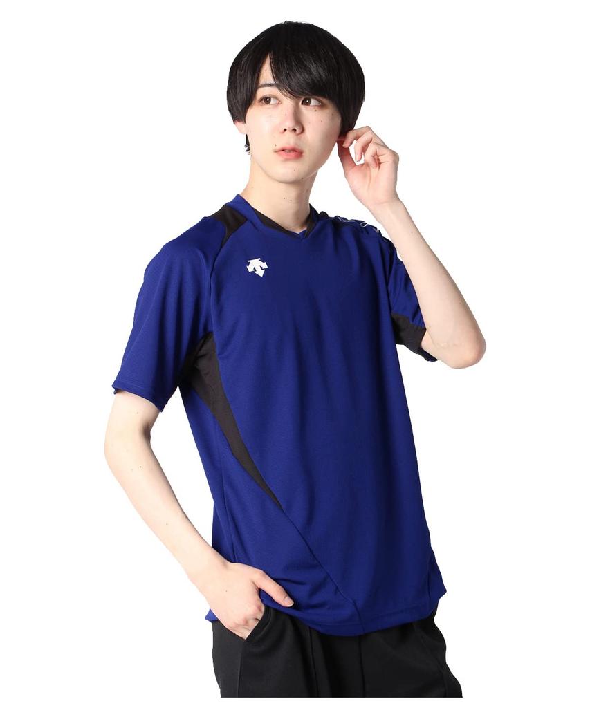 Descente DROY XO Short Sleeve Game Shirt for for Men and Club and More (DSS-5420B) Volleyball, Classic, Moisture-Wicking, Quick-Drying, Unisex, Women,