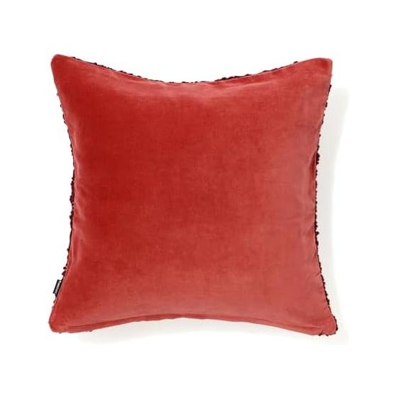 Francfranc Loose Square Cushion Cover 45cm x 45cm Red (054) Square Pattern Interior Makeover Simple