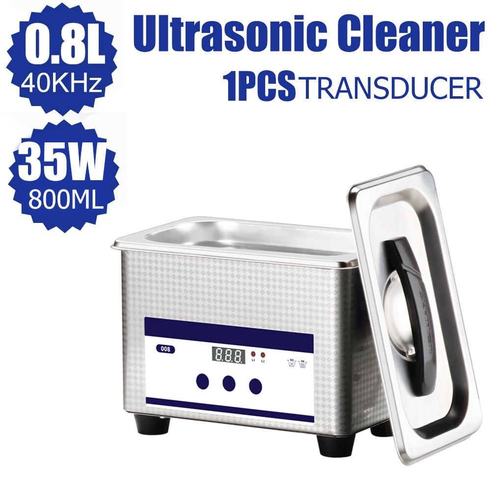 110V/220V Metal Parts 800ml Stainless Steel Basket Ultrasound Jewelry Cleaner Digital Ultrasonic Cleaner Heater Manicure Tools