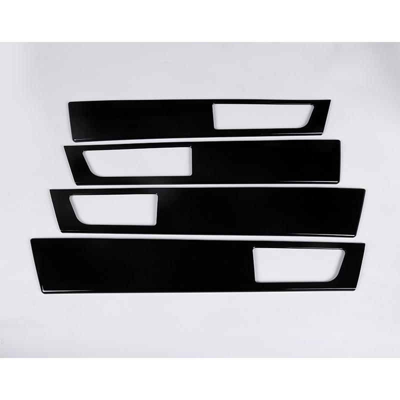 For Land Rover Discovery 4 LR4 2010-2016 ABS Black wood grain/Silver Car  Interior Door Handle Panel Cover Trim Car Accessories
