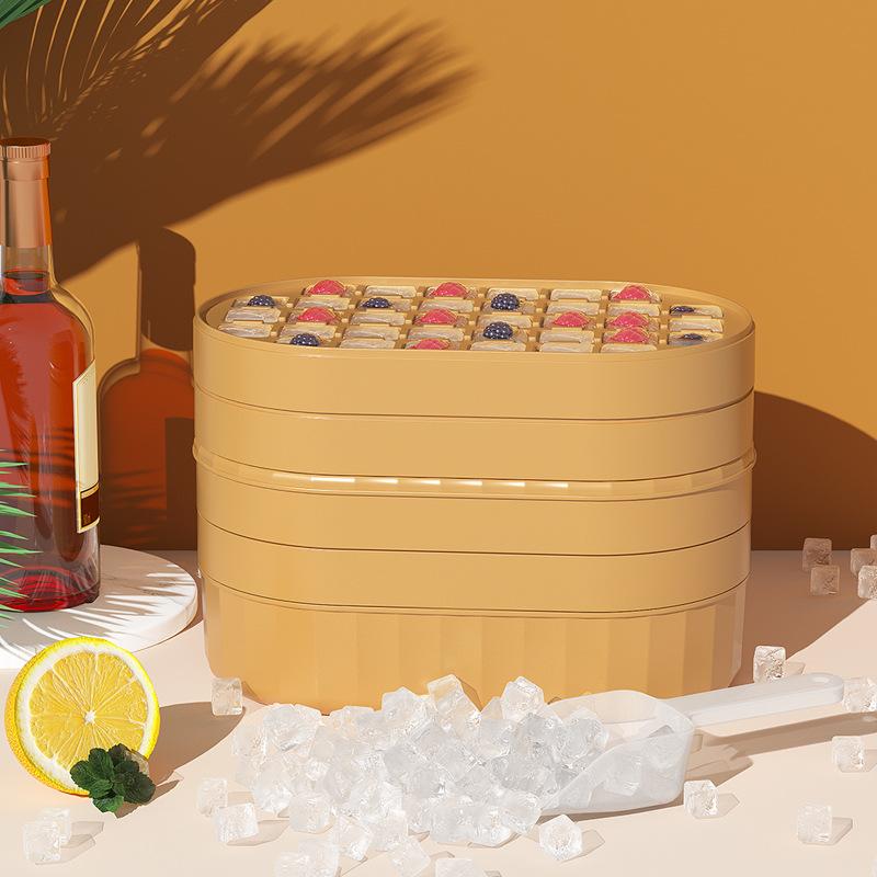 

72 Grids Multilayer Silicone Ice Cube Mold Met Clear Cover Popsicle Kichen Zomer Schimmel Fruit Maker Thuis Vriezer Accessoires