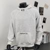 Men's 500g Heavyweight Hooded Sweatshirt - Autumn/Winter, Embroidered Boxy Fit, Patchwork Stand Collar, Unisex
