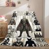 One Punch Man Home Textile Flannel Blanket, Printed Cartoon Style for Couch and Bed, Warm Comfortable Travel Throw_LIAN