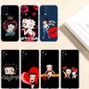 RE11 B-Bettys Pattern B-Boops Transparent Phone Case for Samsung Galaxy A04 A04S A14 A23 A34 A54 M23 M33 M52 M53