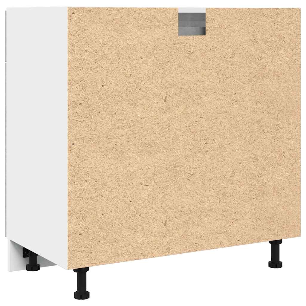 vidaXL Schubunterschrank Lyon Betongrau 80x46x81,5 cm Holzwerkstoff