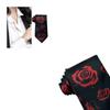 Sophisticated Silk Like Polyester Necktie with Rose Pattern Perfect For Gifting