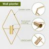 4 Stuks Hangende Vaas Wanddecoratie Plantenpot voor Succulenten Cactus Kunstplanten Metalen Wandkunst Geometrisch Kamerornament Bloemenvaas