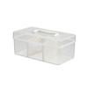 Plastic Tea Bag Storage Box Large Capacity Sealed Sugar Packet Storage Box with Removable Dividers Dust-proof Tea Bag Holder