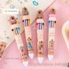 Kawaii Capybara Multicolor Pen 0.5Mm Colorful Ink Pen Cartoon Creative Gel Capybara Pen Ten-Color Brown Colorful 10-Color