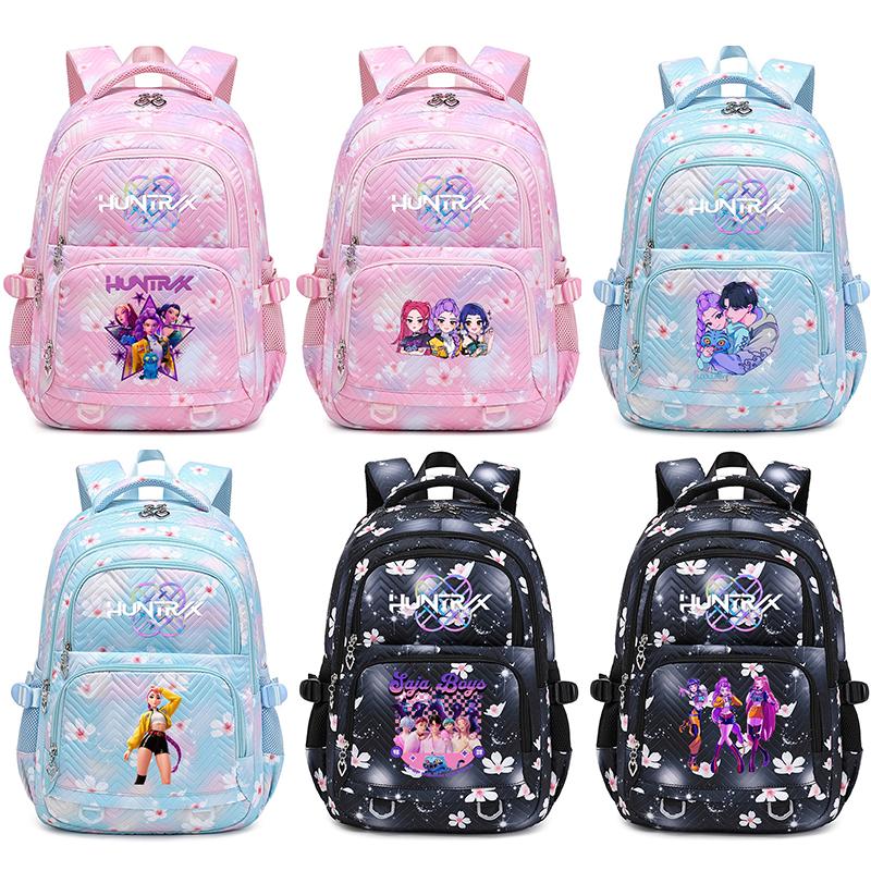 Cartoon K-Pop Printed Backpack Student Teenager Bookbag for Boy Girl Schoolbag Kid Gift Women Large Capacity Waterproof Travel Bag Mochila