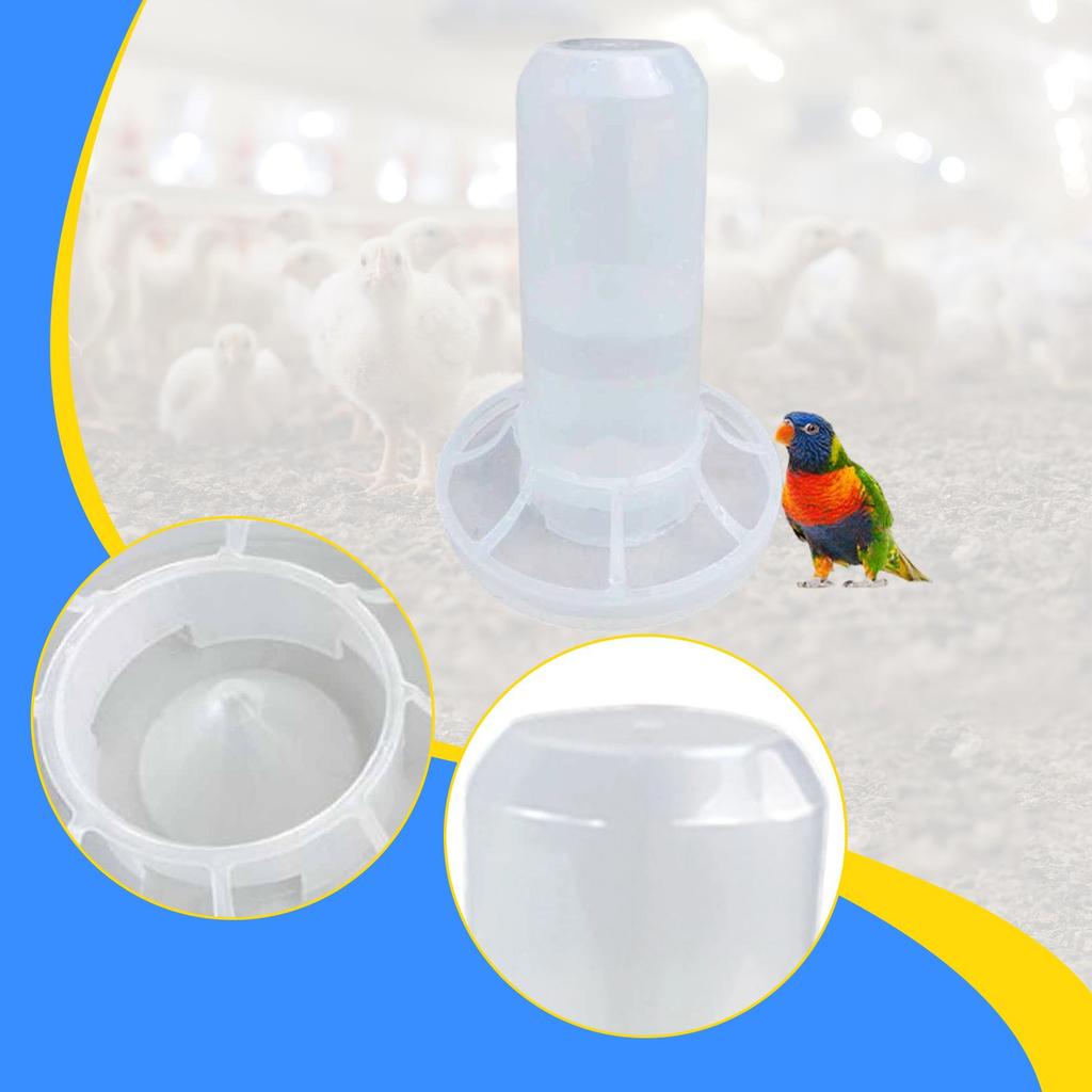 Automatischer Hühnerfutterautomat für den Stall, Geflügelfuttereimer mit Öffnungen für Küken, Gänse, Hähne und Gartenfutter für Rasen