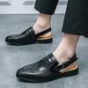 Summer Breathable Mens Leather Sandals Business Office Dress Shoes Soft Sole Flat Bottom Slippers Designer Casual Shoes for Men