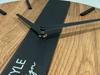 Wooden Wall Clock Oak Classic 30cm Black