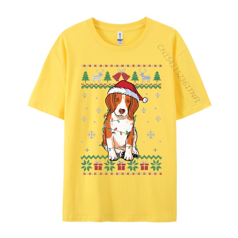 Beagle Christmas Ugly Dog Lover Tshirts Print Men TShirt Fashion Design Tops Tee Black Shirt Graphic Tees