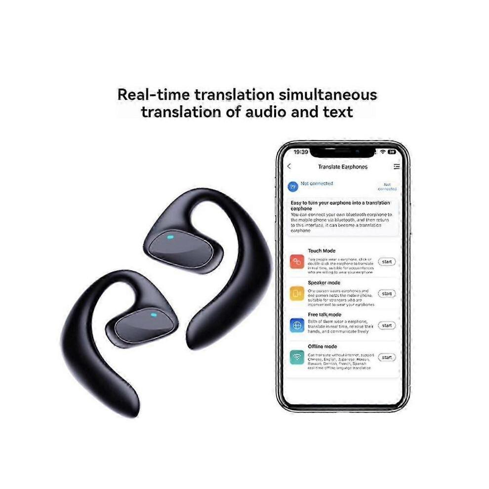 Language Translation Earbuds Two-Way Real-Time Translation Language, Instant Voice Translation Business Learning