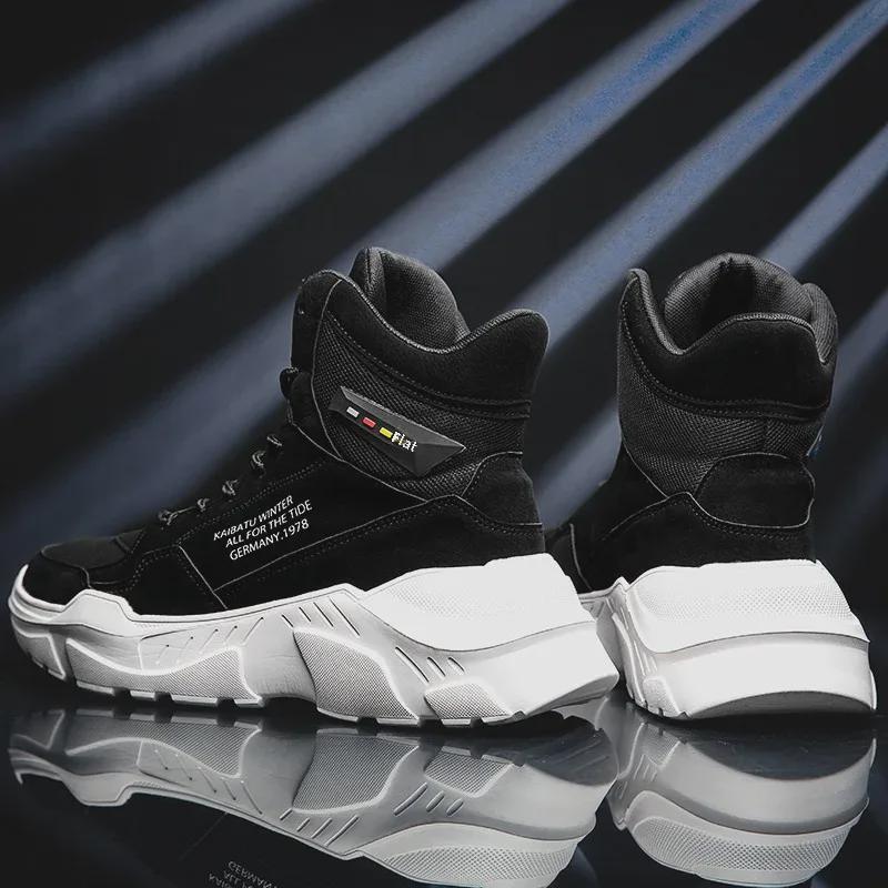 Men's High-Top Thick-Soled Casual Sports Boots for Fall/Winter