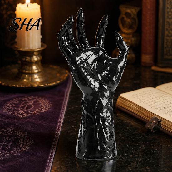 Black Matte Halloween Claws Decoration, Wall Mounted Creepy Hands, Spooky Claw Ornament, Gothic Photo Props Prop for Haunted House Party, Dark