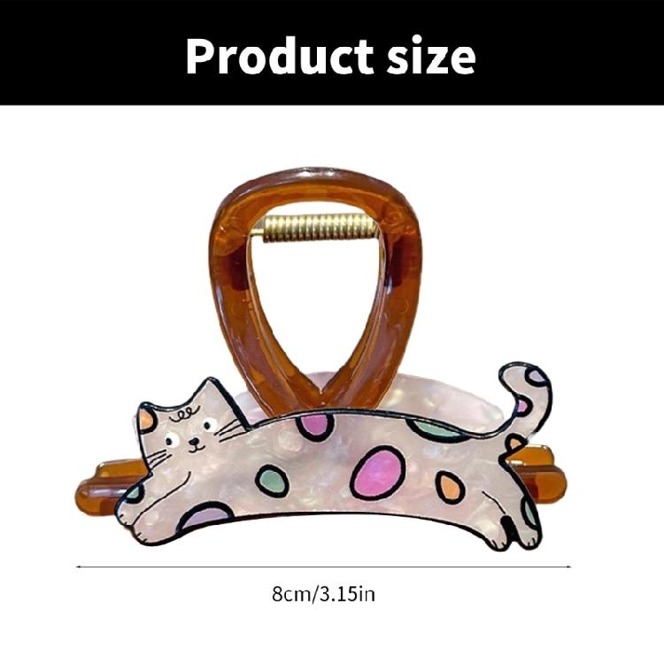 Acetic Acid Cartoon Dog/Cats Hair Claw Clip for Girls Animal Claw Clip Hair Styling Clip Elegant Hair Clamp for Daily Wear