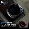 For Mercedes Benz C Class W203 2005 2006 2007 Real Soft Carbon Fiber Car Water Cup Frame Trim Sticker Interior Accessories