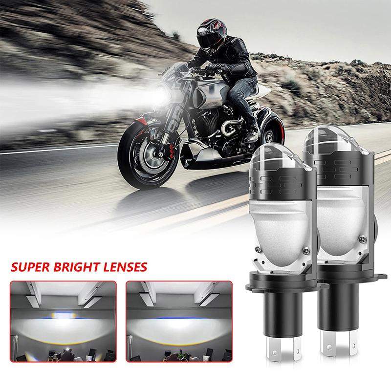 High Power H4 Led Projector Len Direct Insertion High Low Light Car Motorcycle Turbo Fan Lamp Super Bright Waterproof 1Pc