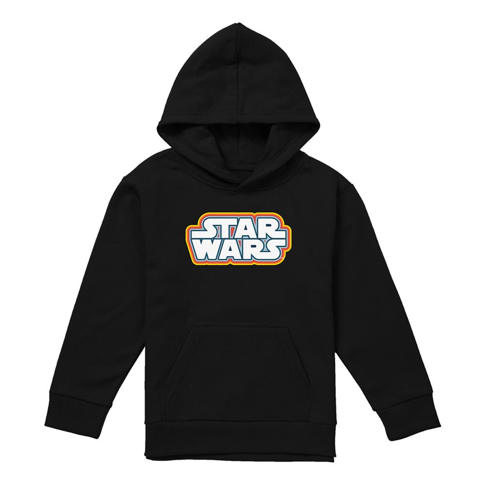 Star Wars Childrens/Kids Retro Logo Outline Hoodie