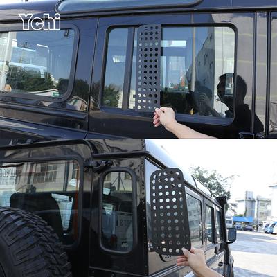 Dla Land Rover Defender 90 110 2004-2018 Czarna Aluminiowa Płyta Ochronna Pokrywa Szyby Tylnych Drzwi Dachu Bocznego Akcesoria Samochodowe