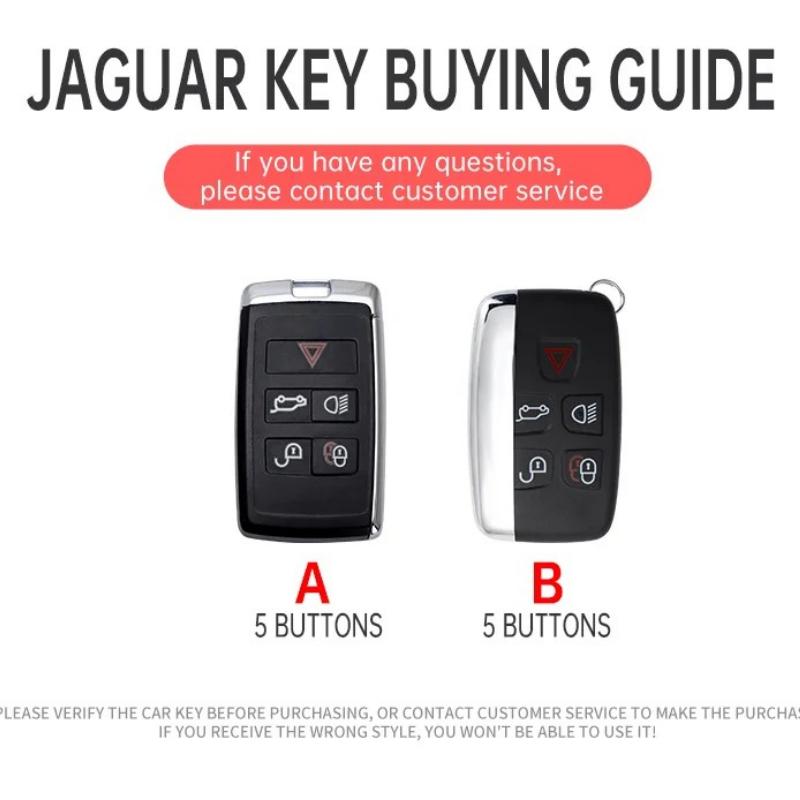 Zinc Alloy Leather Car Key Case Cover for Jaguar XF XJ XE S-Type F-Type X-Type F-Pace I-Pace E-Pace Android XFR XKR Keychain